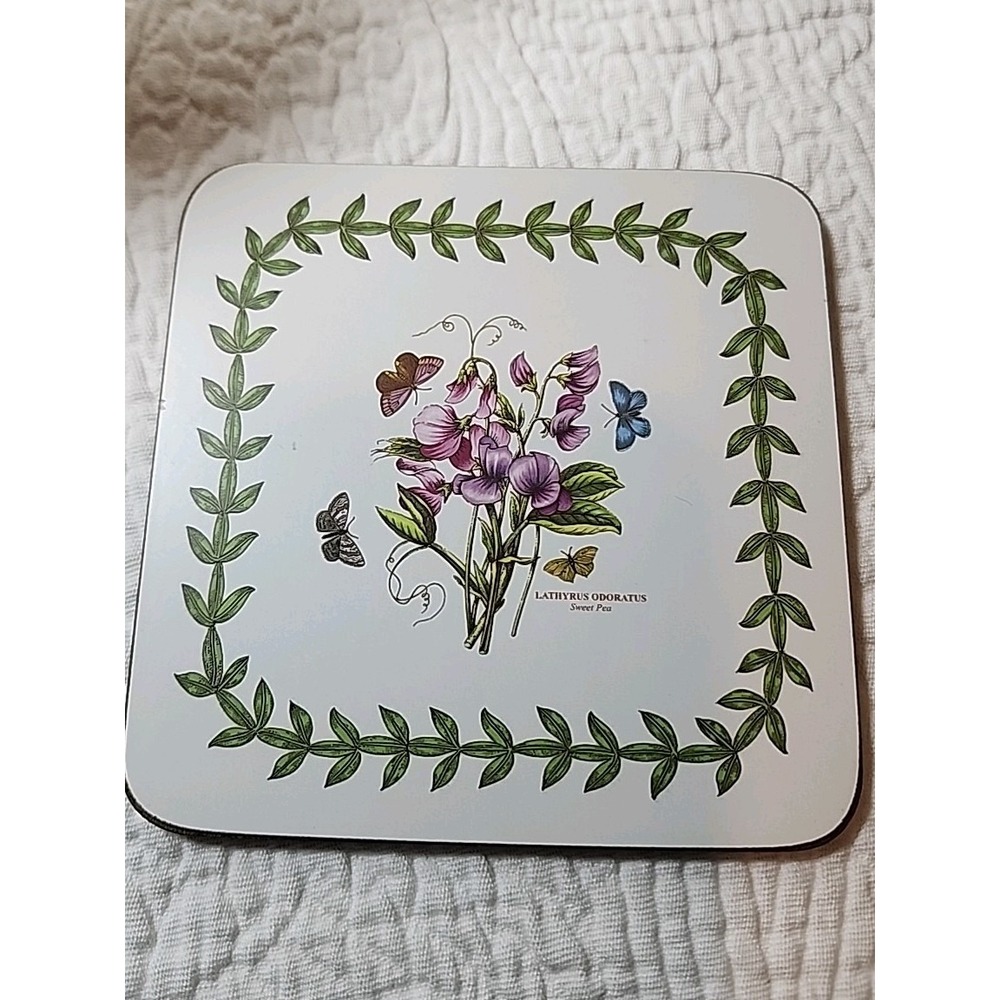Set Of (2) Portmeirion 8013 BOTANIC GARDEN Cups With Matching Coasters - Picture 3 of 7